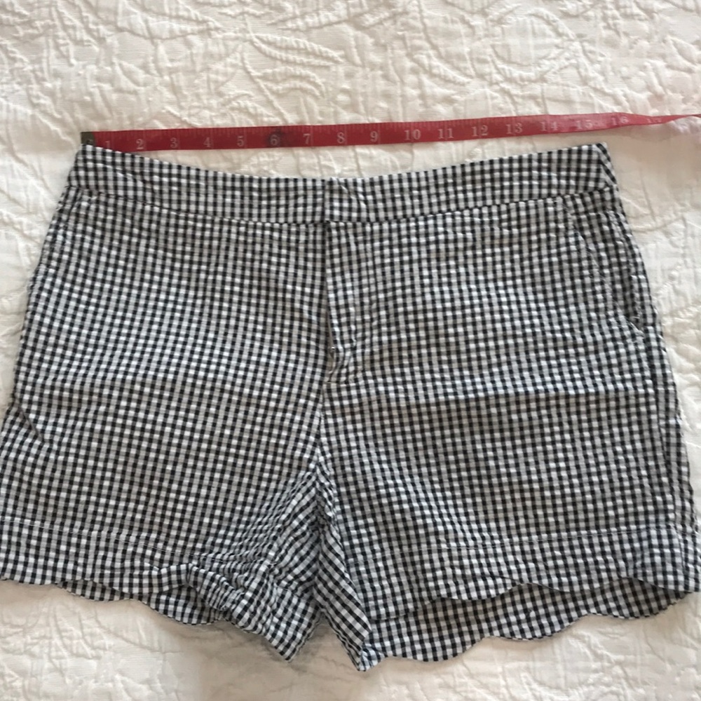 Scalloped Gingham Shorts